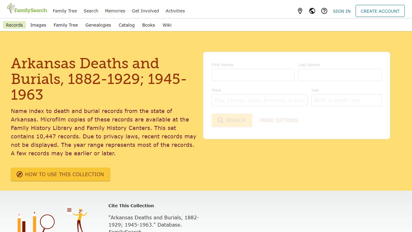 Arkansas Deaths and Burials, 1882-1929; 1945-1963 • FamilySearch